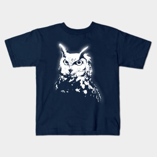 Black and white owl animal pet Kids T-Shirt